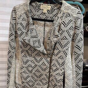 Woven Knit Lucky Moto Jacket